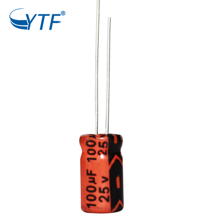 Factory Directly Sale High Ripple Current Long Life 100UF 25V YTF Electrolytic Capacitor