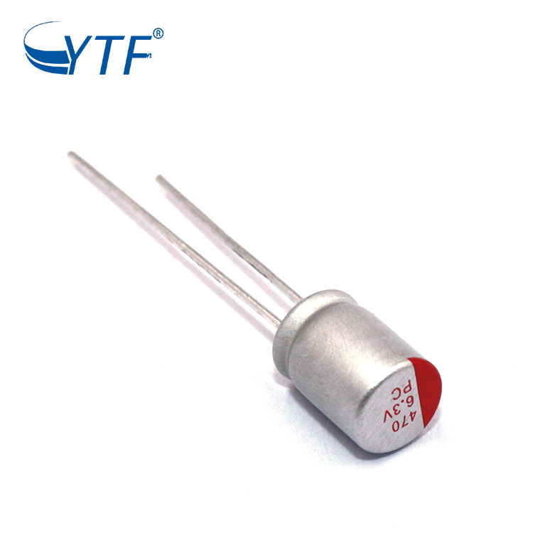 Hot Sale Through Hole Polymer 5*9mm 6.3v 470uf Aluminum Solid Electrolytic Capacitor