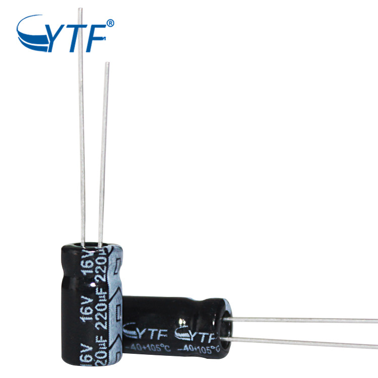 220uF 16V  YTF Brand Black  All Series  High Quality Long Life Aluminum LED Electrolytic Capacitor  for Wholesale