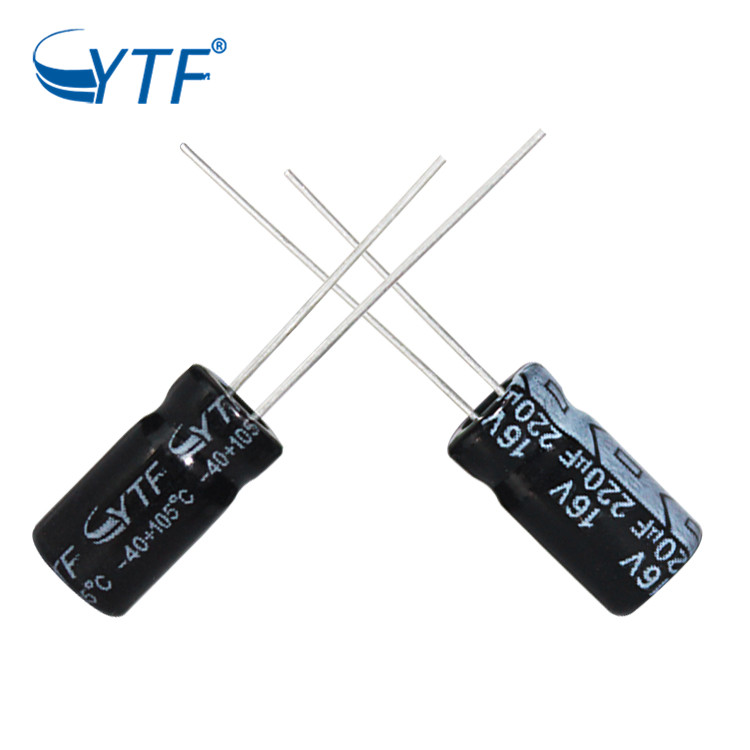 220uF 16V  YTF Brand Black  All Series  High Quality Long Life Aluminum LED Electrolytic Capacitor  for Wholesale