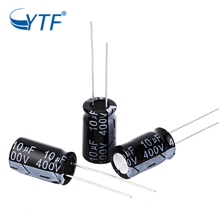 10UF/400V Blue Color 3000 Hours Long Cycle Life 105 Degree High Temperture Resistance Electrolytic Capacitor With 8*12 Size